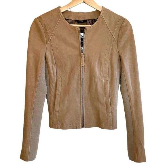 Mackage for Aritzia Lamb Leather and Wool Jacket - Picture 1 of 12